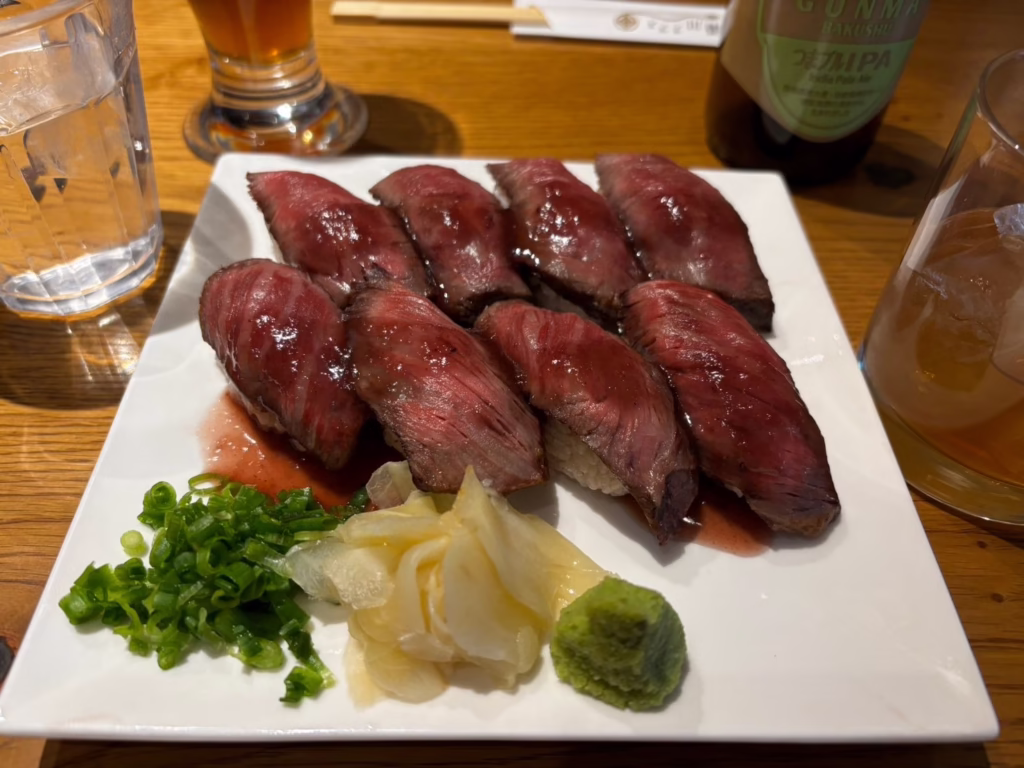 湯川テラス 肉寿司